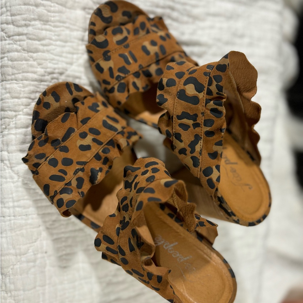 Free People Leopard Heels 38